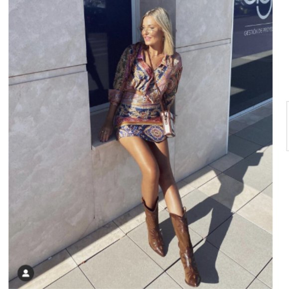 ZARA | Printed Mino Skirt - Picture 5 of 9